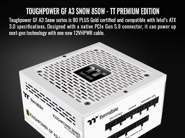 Thermaltake Toughpower GF A3 Snow Edition 850W Power Supply